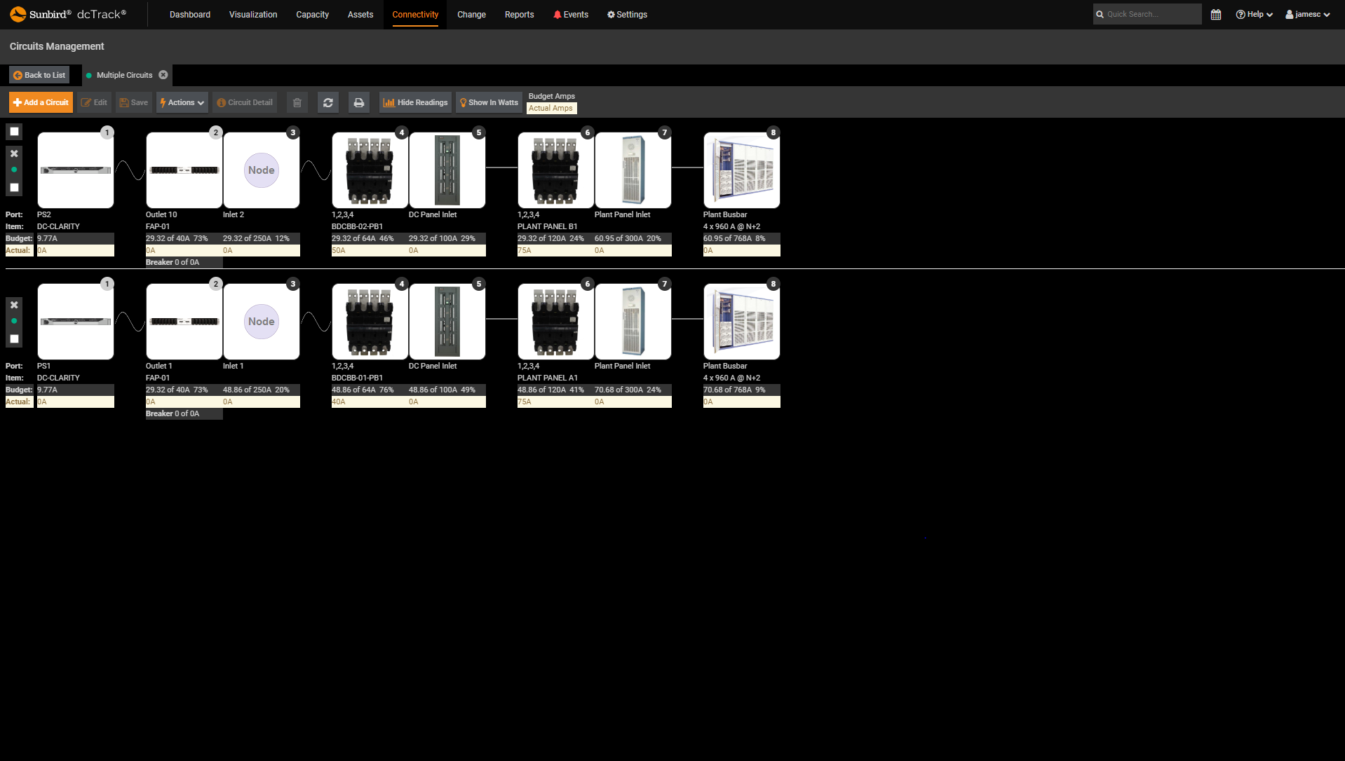 Screenshot of Direct Current Power Chain Utilization